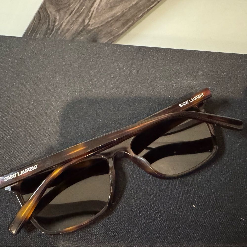 Saint Laurent Cat Eye Tortoise Sunglasses - Picture 3 of 4